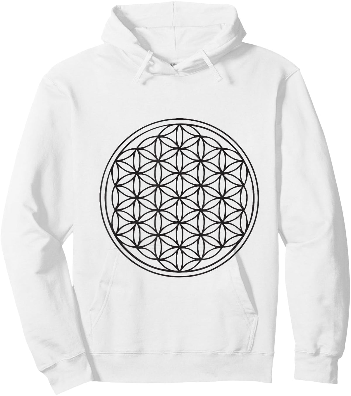 Classic Flower of Life Sacred Geometry Yoga New Age Hoodie - Hoodie | White