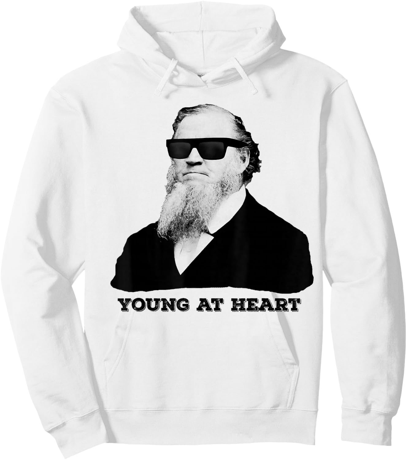 Brigham Young Heart Sunglasses Funny LDS Hoodie - Hoodie | White