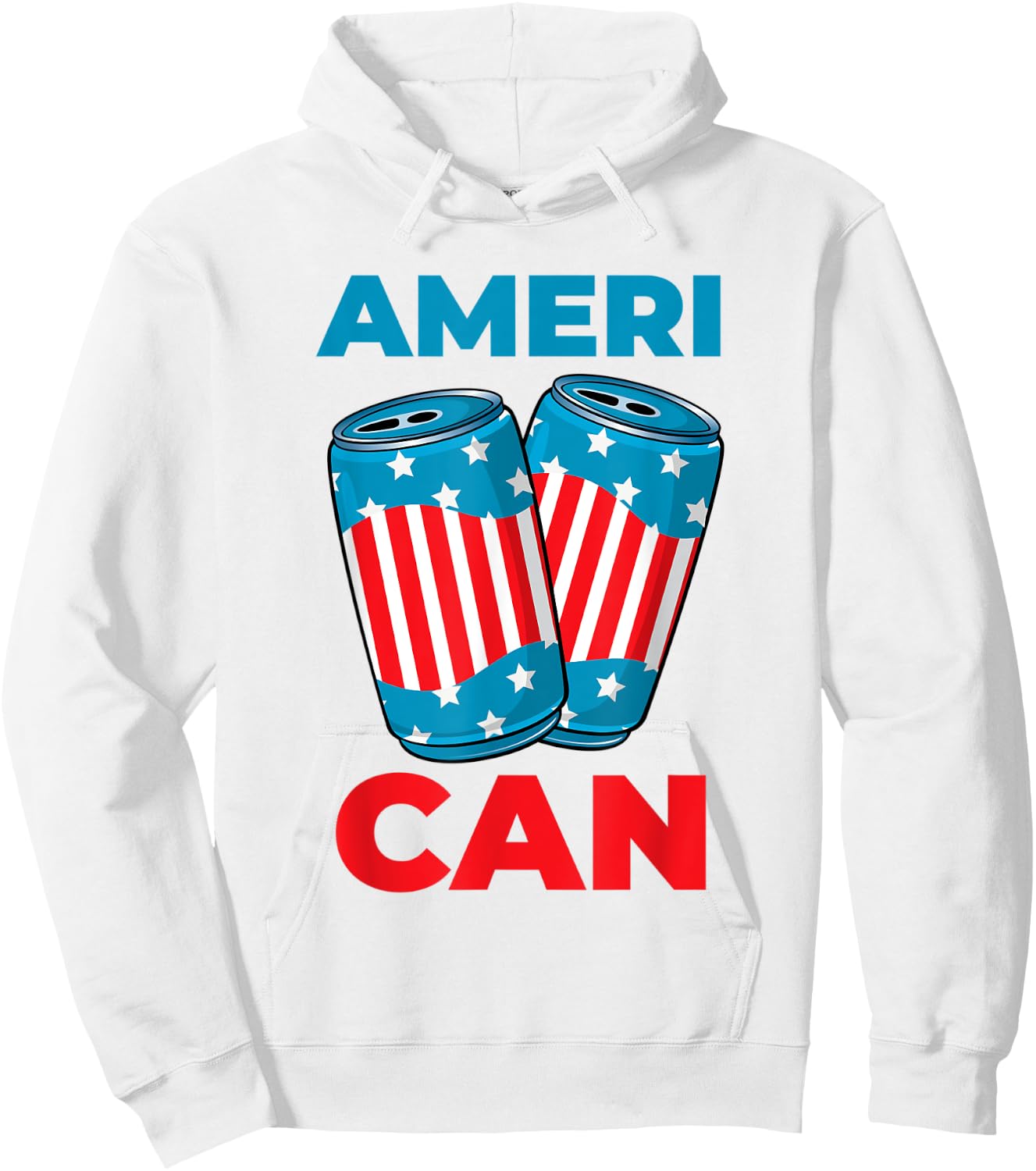 AmeriCAN Shirt Ameri CAN 4th of July Beer Patriotic Gifts Hoodie - Hoodie | White