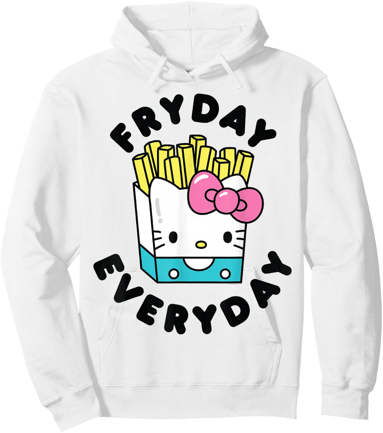 Hello Kitty French Fries Fryday Everyday Friday Hoodie - Hoodie | White