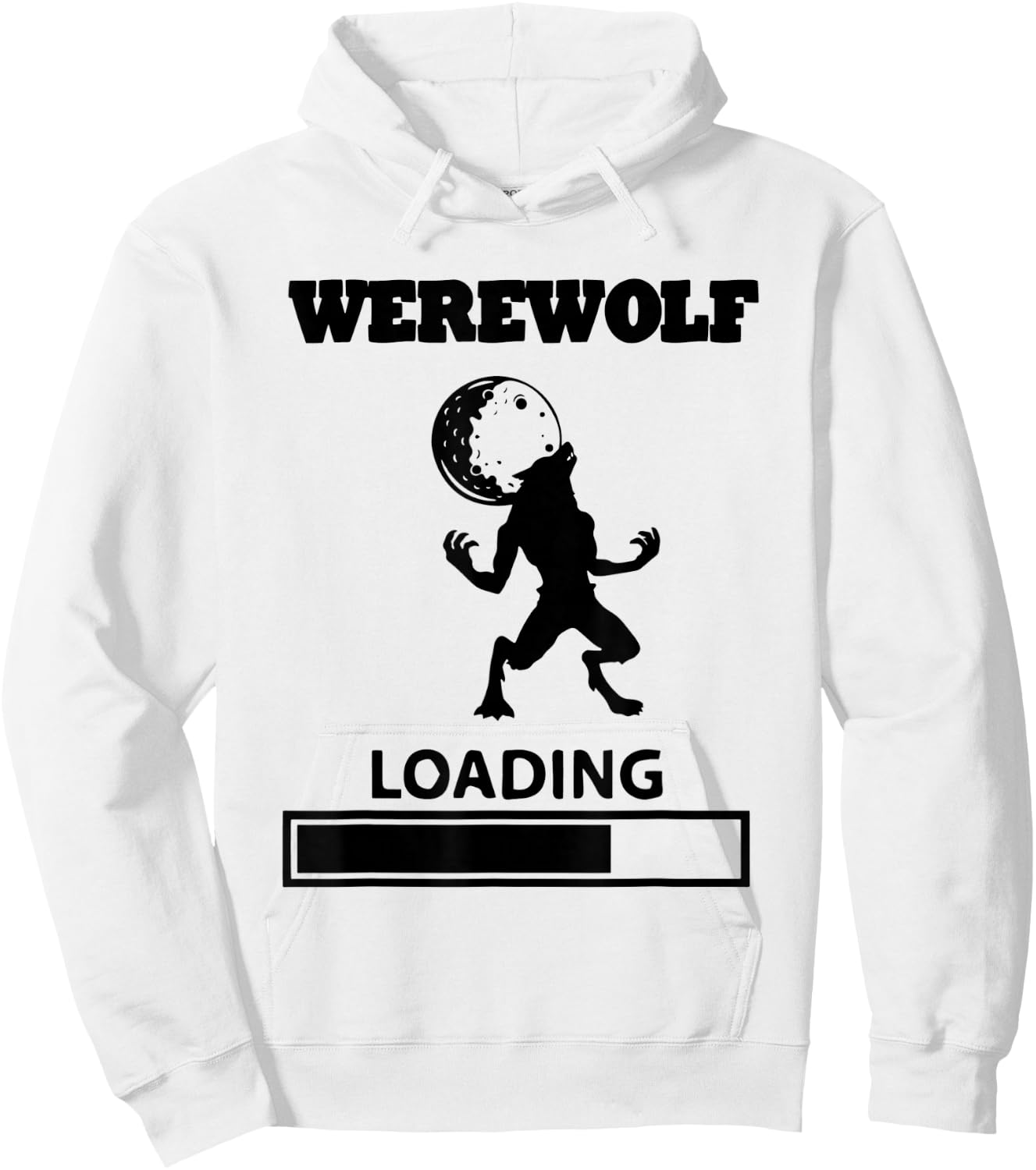 Full Moon Werewolf Loading Gift For Halloween Hoodie - Hoodie | White