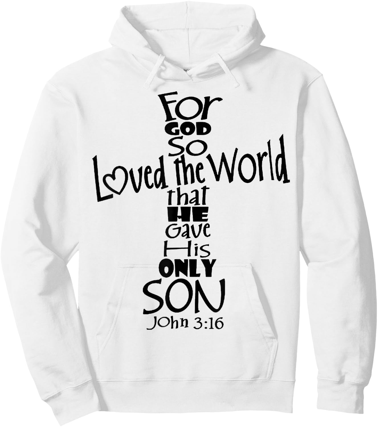 John 3:16 Hoodie - Hoodie | White