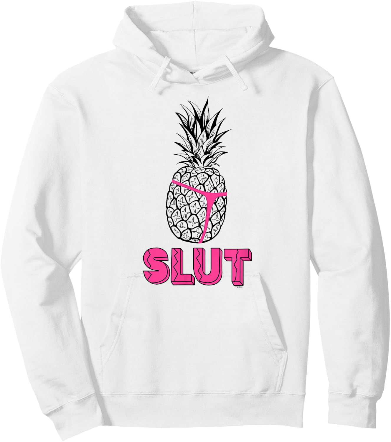 NBC Brooklyn Nine-Nine Captain Holt Pineapple Slut , Yellow, , Short Sleeve, , Size S Hoodie - Hoodie | White