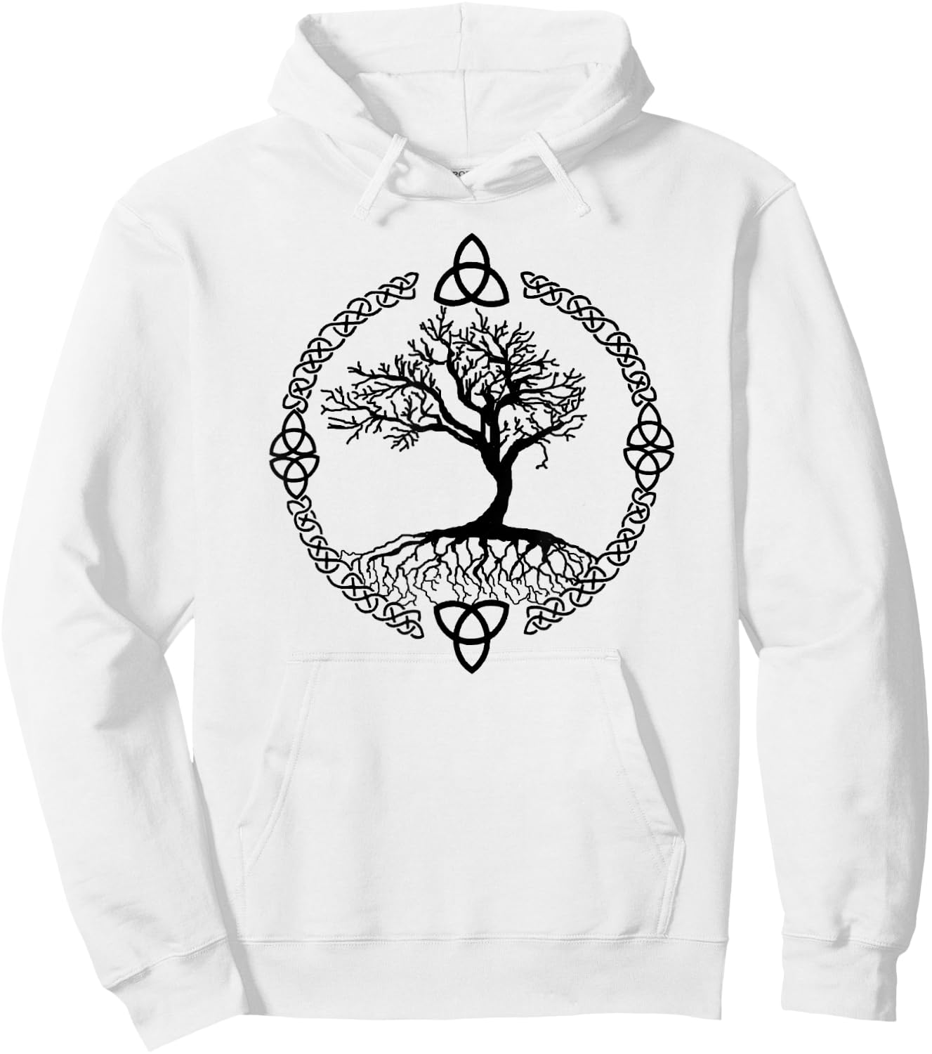 Tree of Life Yggdrasill Celtic Knot Shirt Dark Graphic Hoodie - Hoodie | White