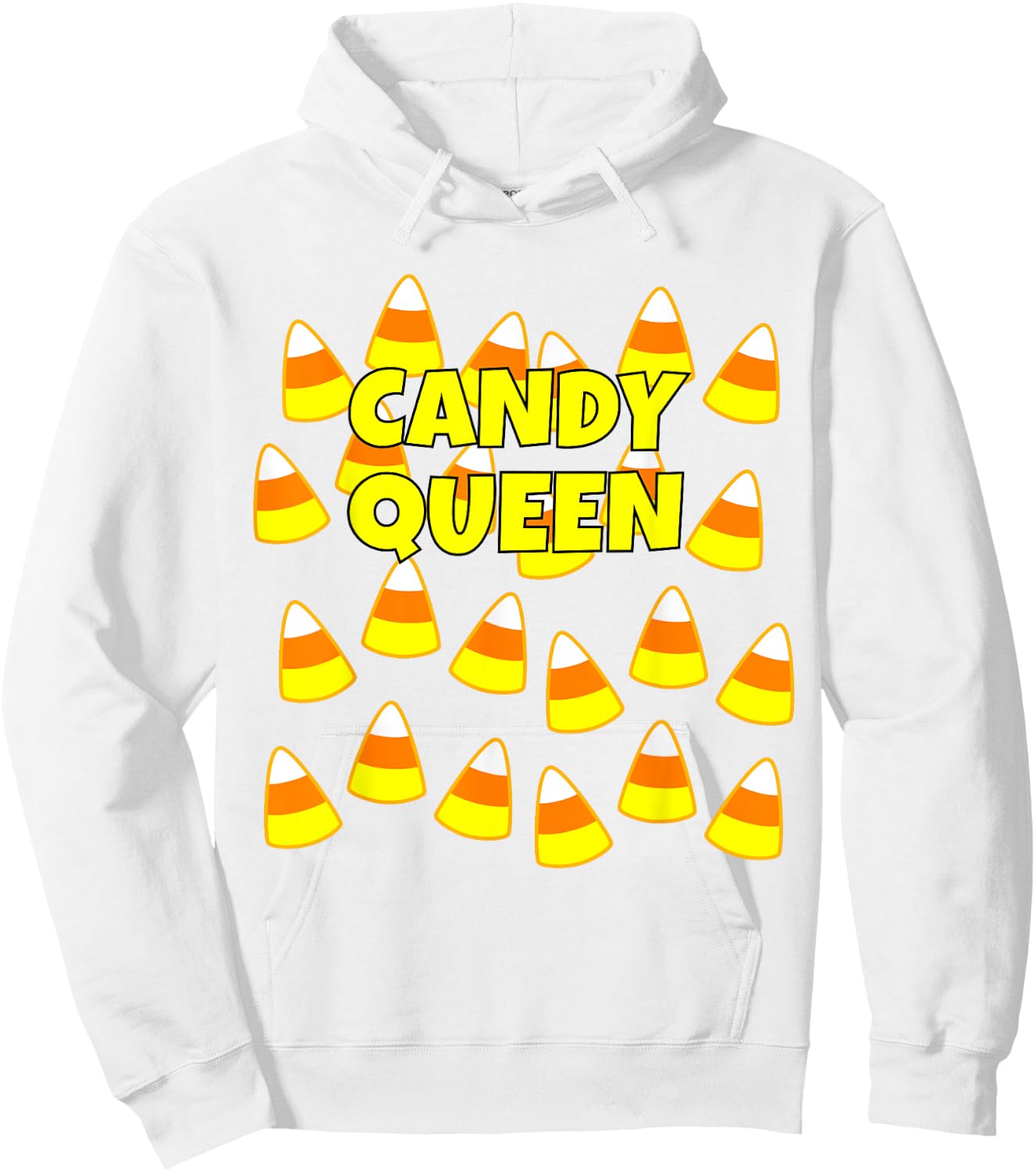 Halloween Candy Corn shirt: Candy Queen Hoodie - Hoodie | White