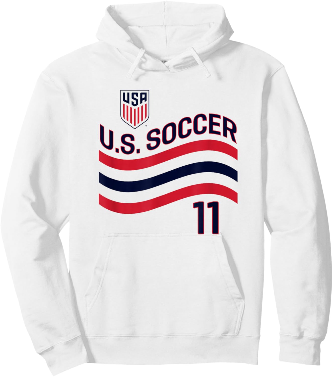 Brenden Aaronson 11 White USMNT Officially Licensed Hoodie - Hoodie | White