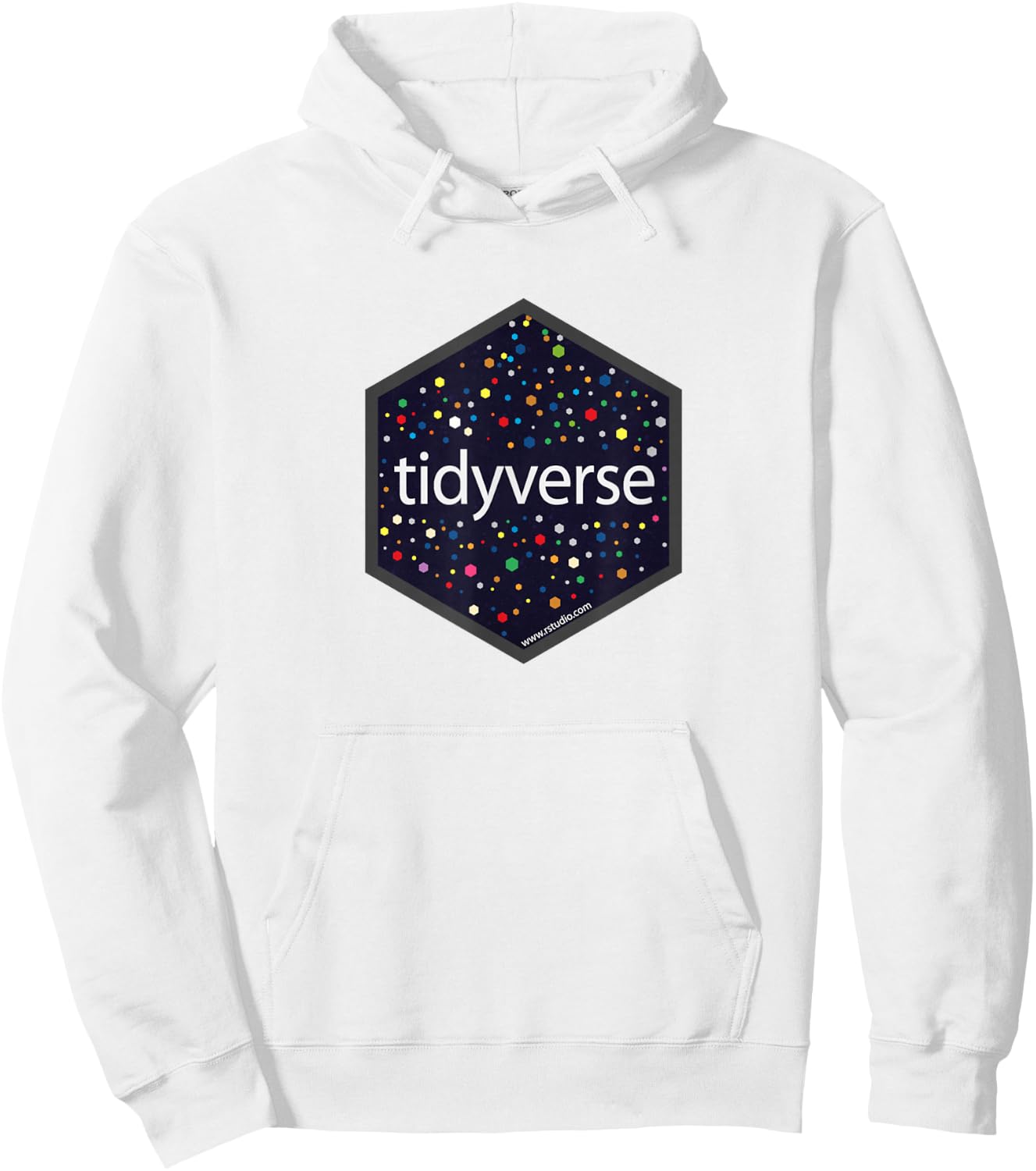 Tidyverse Hex - R Rstudio #rstats Hoodie - Hoodie | White