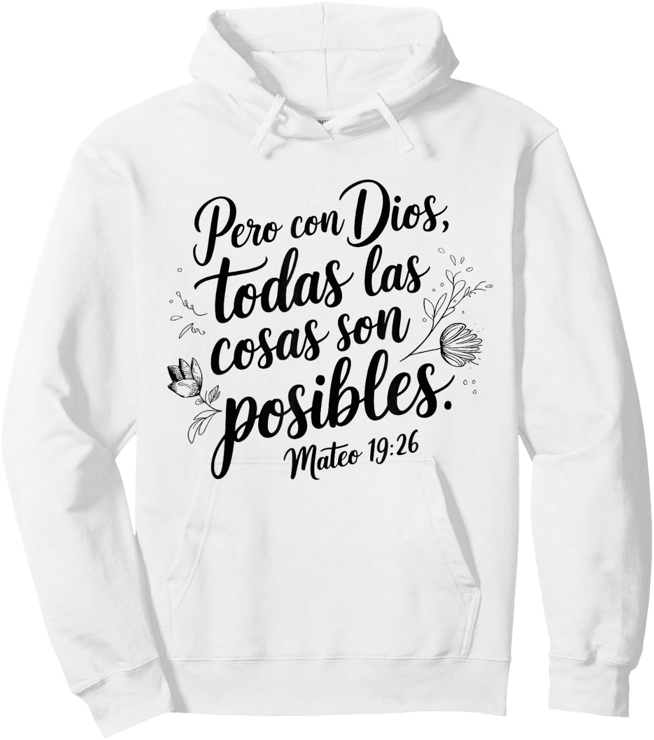 Bible Verse Design Women in Spanish - Spanish Bible Hoodie - Hoodie | White