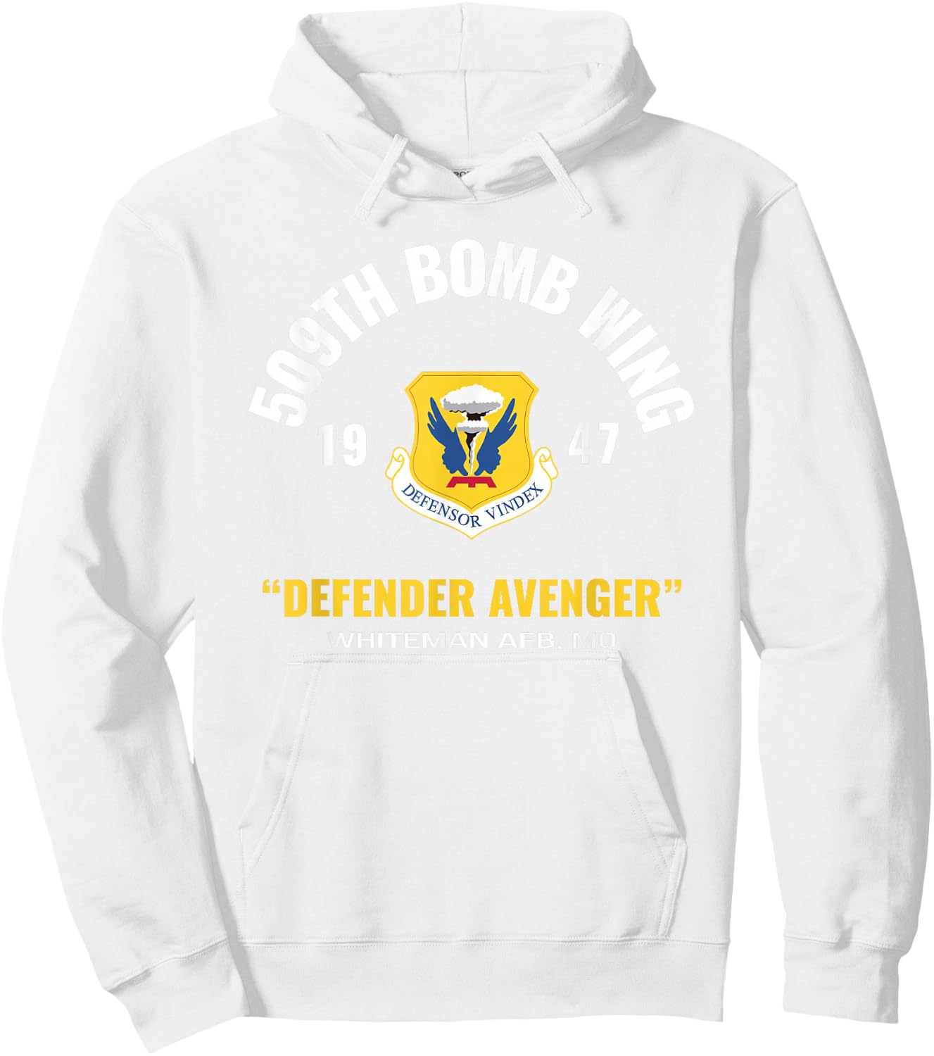 Military 509th Bomb Wing Hoodie - Hoodie | White