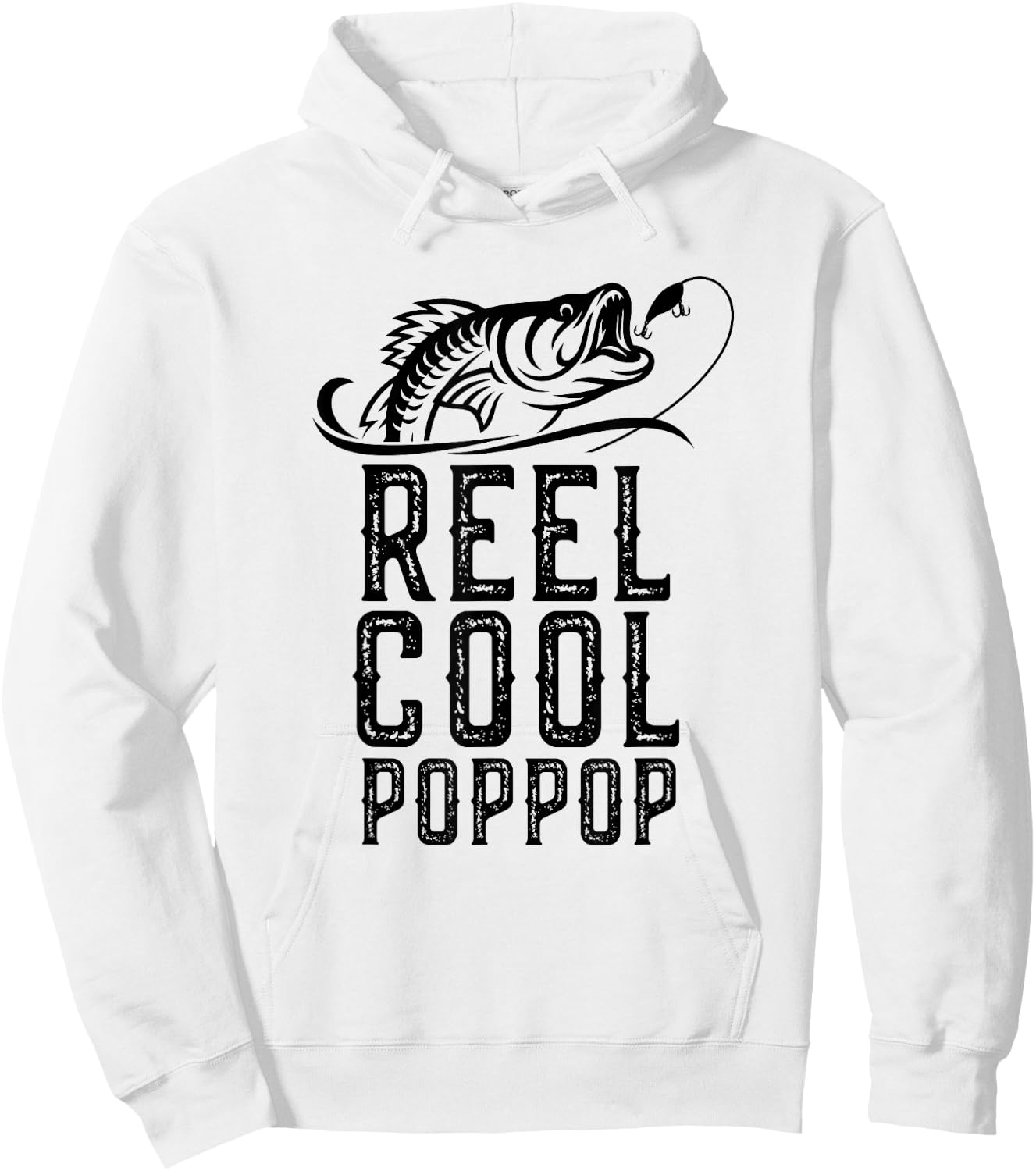 Reel Cool Pop-Pop Fishing Fisherman Grandpa Retro Poppop Hoodie - Hoodie | White