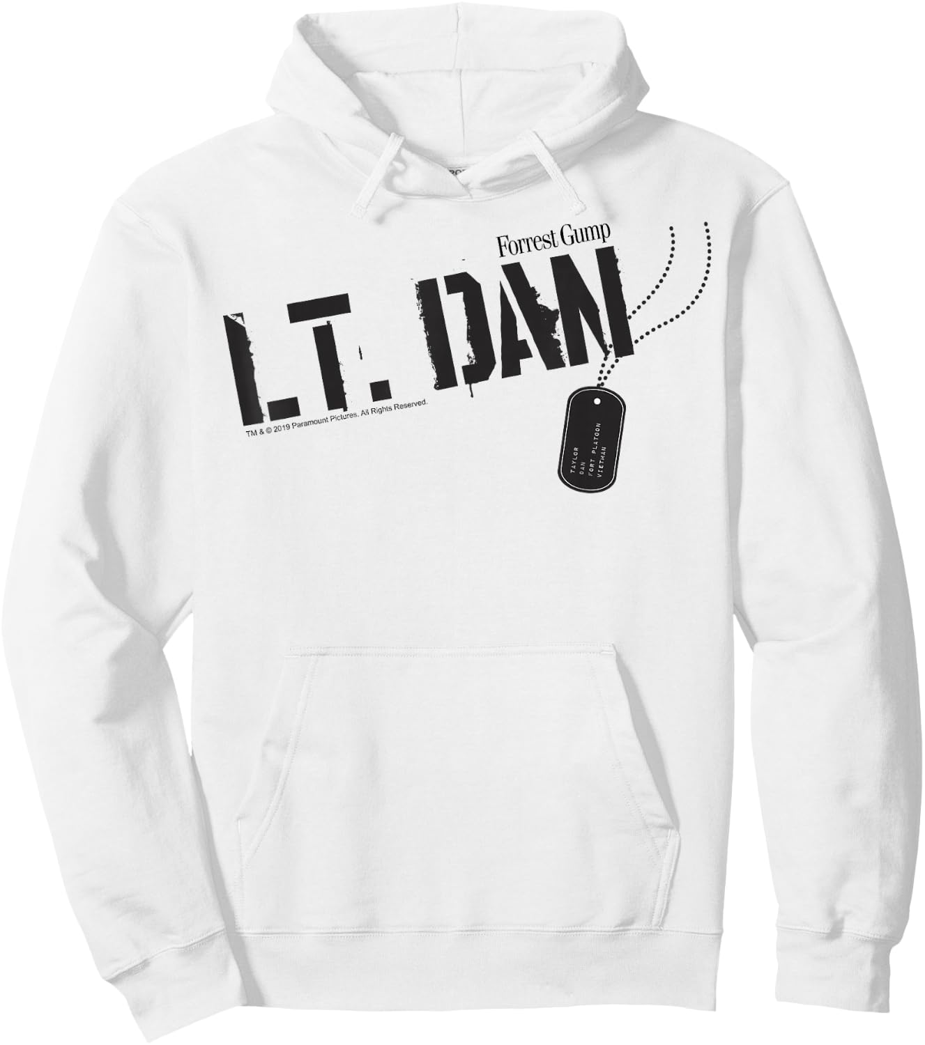 Forrest Gump Lt. Dan Dog Tag Hoodie - Hoodie | White