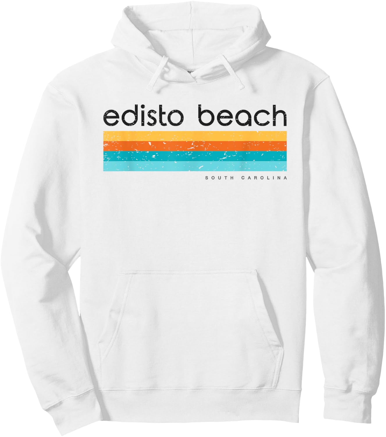 Retro Edisto Beach South Carolina Vintage Design Hoodie - Hoodie | White