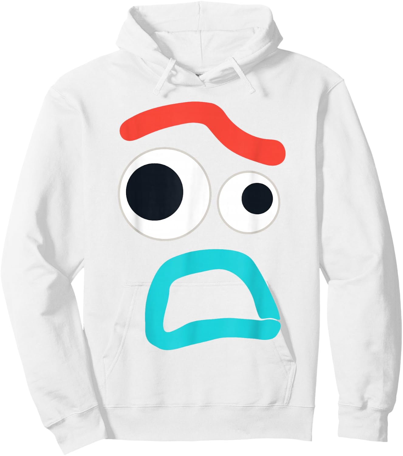 Disney and Pixar Toy Story 4 Forky Timid Face Costume Hoodie - Hoodie | White