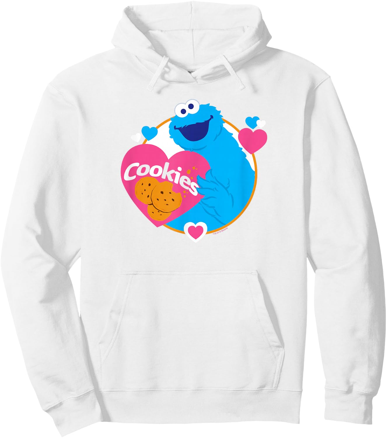 Sesame Street Cookie Monster Love Cookies Hoodie - Hoodie | White