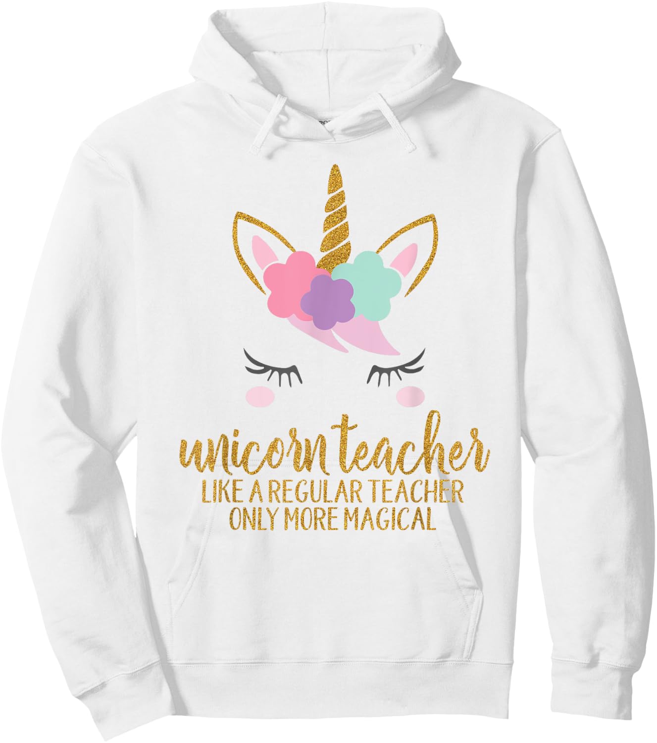 Unicorn Teacher Shirt , School Teacher Gift Hoodie - Hoodie | White