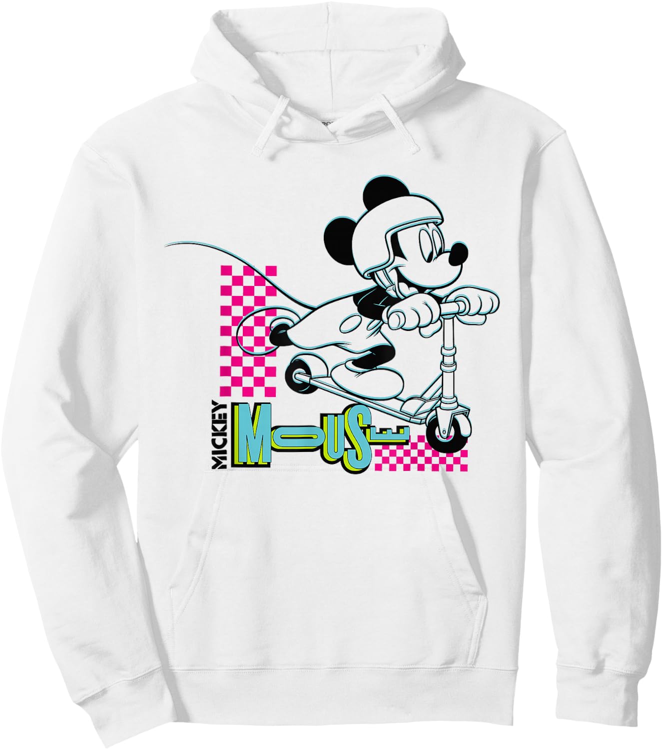 Disney Mickey Mouse Retro 80s Scooter Hoodie - Hoodie | White