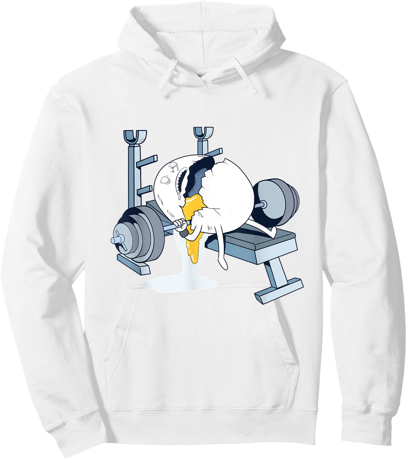 Egg Workout Accident Fun Gym And Diet Shirt Lifting Hoodie - Hoodie | White