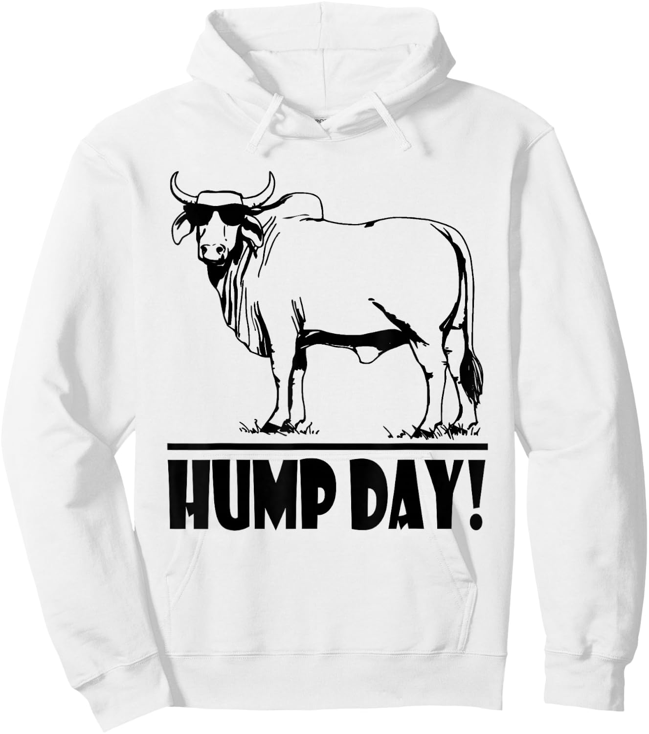 Zebu Cattle, Brahma Bulls, Funny Hump Day Meme, Bovine Meat Hoodie - Hoodie | White