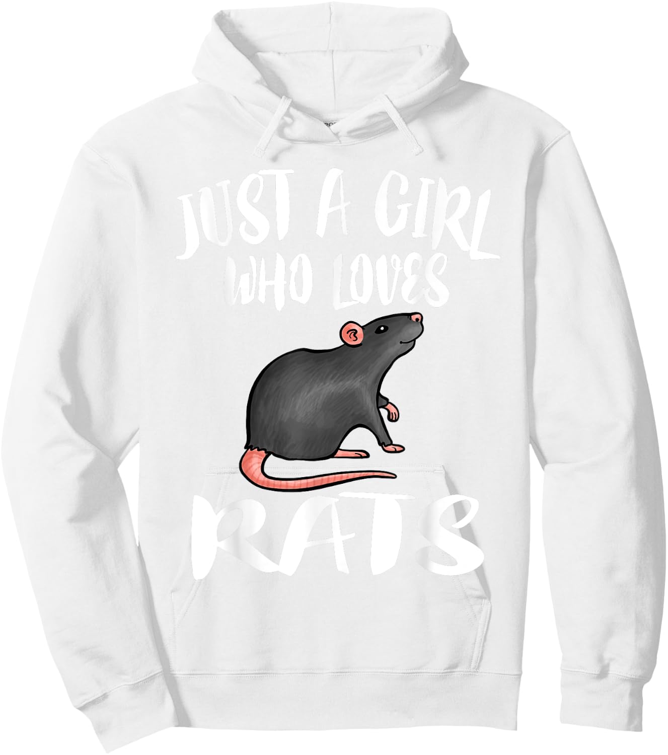 Just A Girl Who Loves Rats Owner Lover Gift Hoodie - Hoodie | White