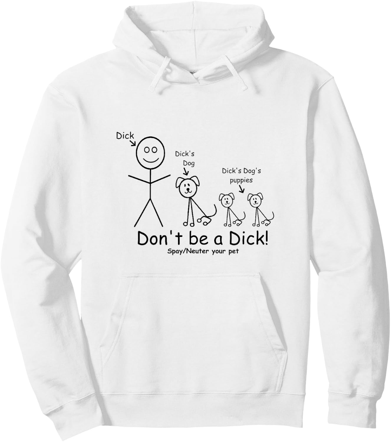 Don't be a Dick Spay Neuter your Pet Animal lover Advocate Hoodie - Hoodie | White