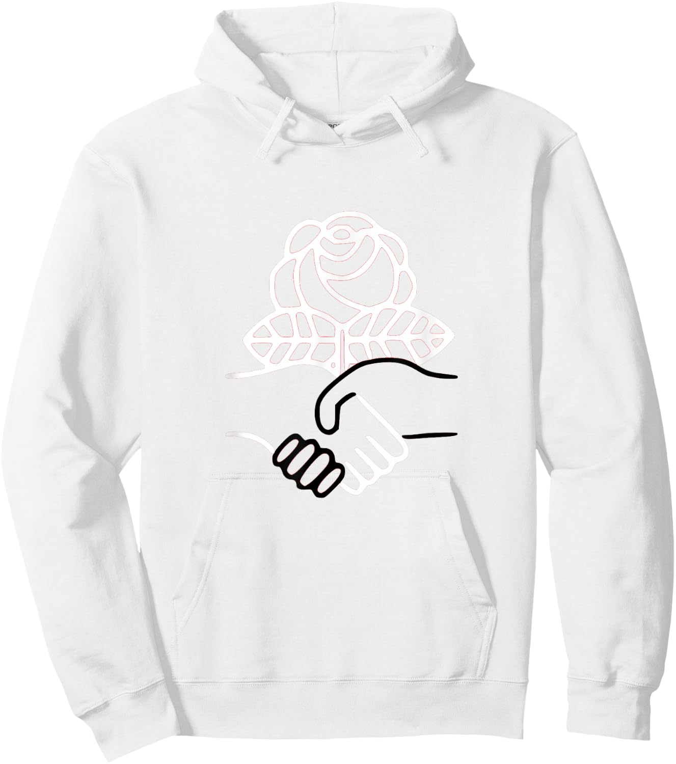 Democratic Socialists of America Handshake by DSA Gear Hoodie - Hoodie | White