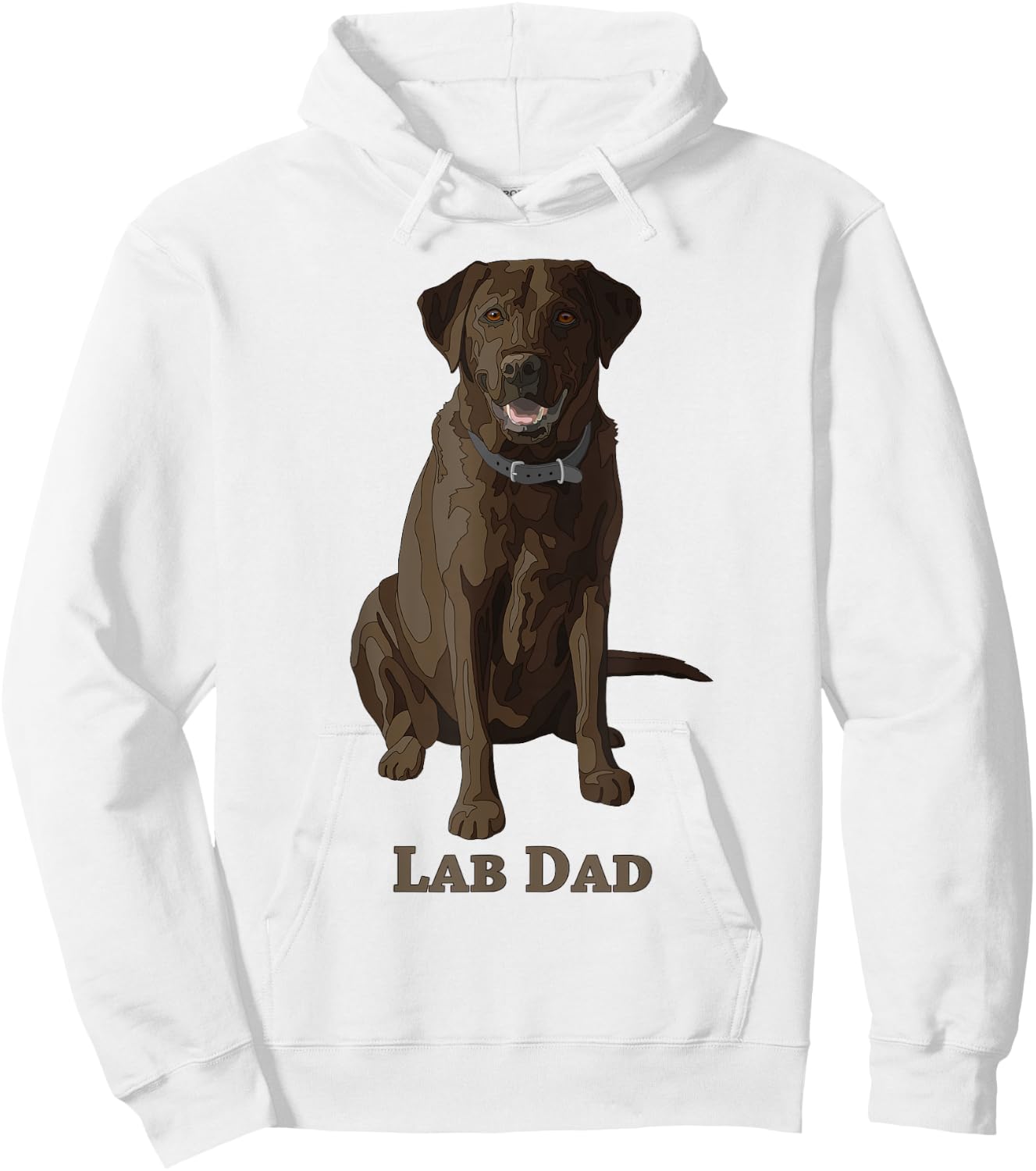 Lab Dad Chocolate Labrador Retriever Dog Lover Gift Hoodie - Hoodie | White