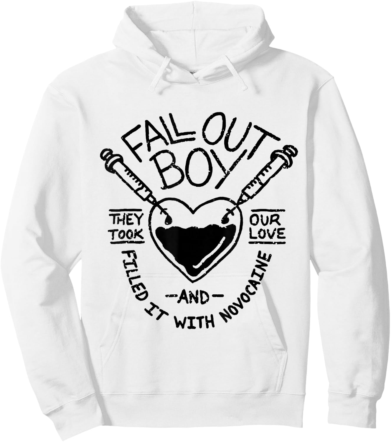 Fall Out Boy - Novocain Hoodie - Hoodie | White