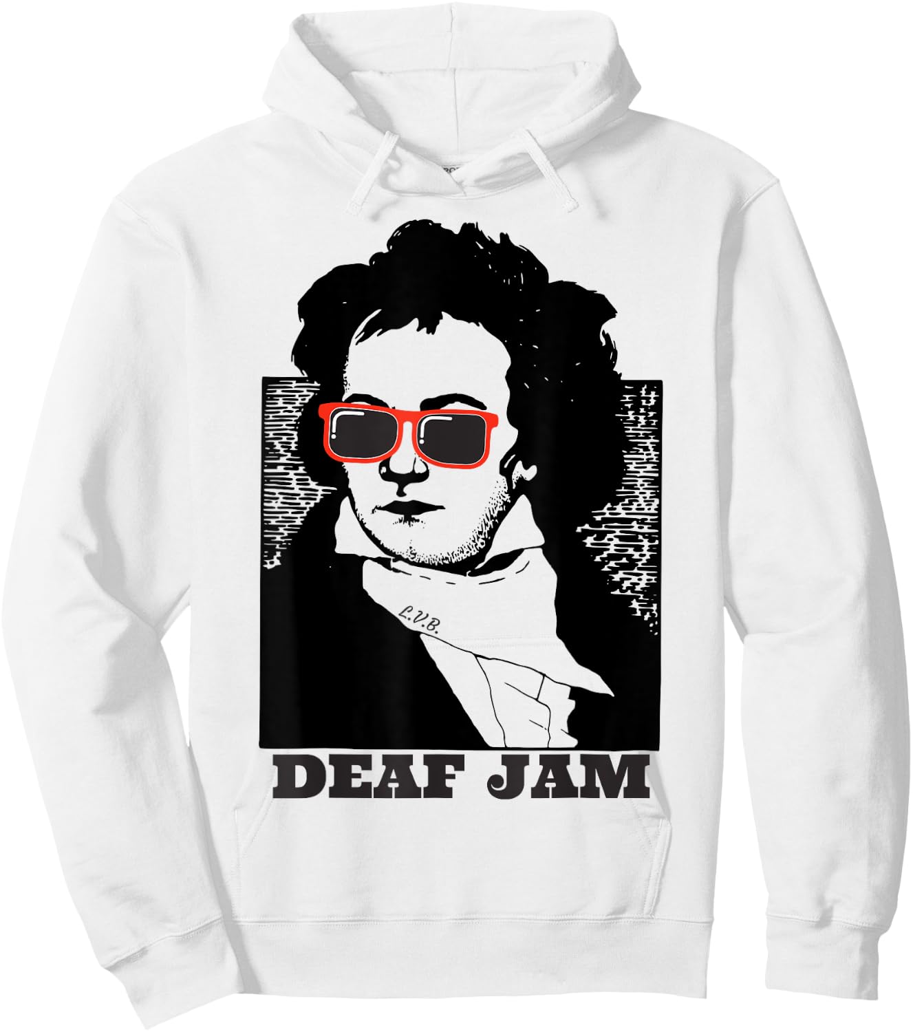 Ludwig Van Beethoven Deaf Jam Hoodie - Hoodie | White