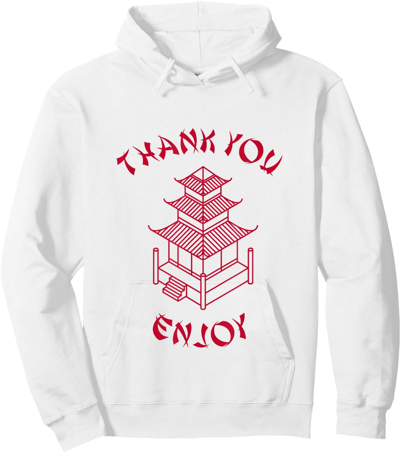 Chinese Takeout Food Thank You Enjoy Funny Costume Hoodie - Hoodie | White