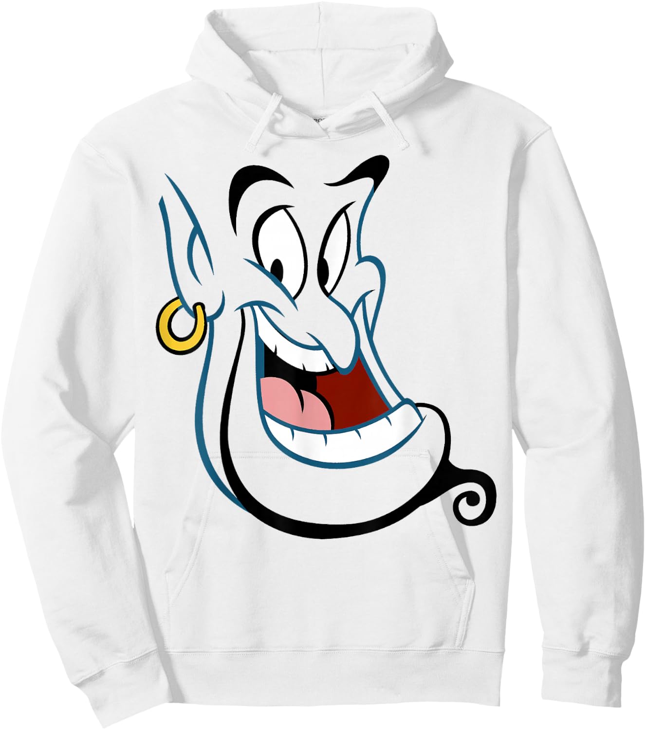 Disney Aladdin Genie Big Face Costume Hoodie - Hoodie | White
