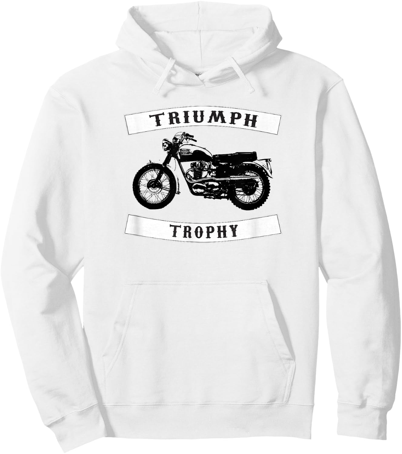Triumph TR6 Trophy- Classic Motor Cycle Hoodie - Hoodie | White
