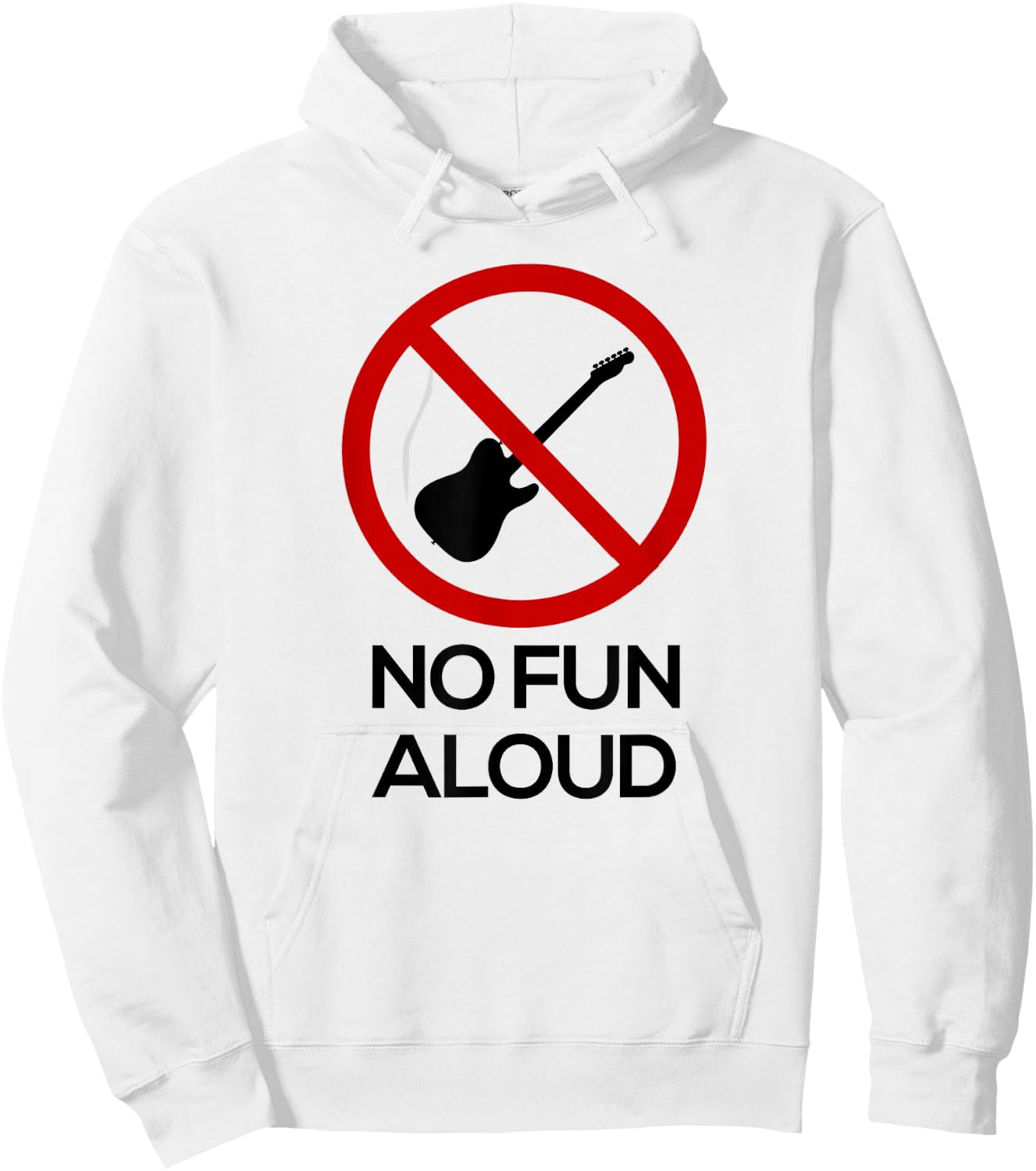 No Fun Aloud T Shirt Hoodie - Hoodie | White
