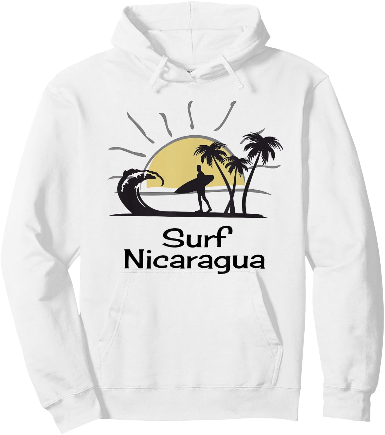 Surf Nicaragua T shirt Vacation Souvenir Hoodie - Hoodie | White