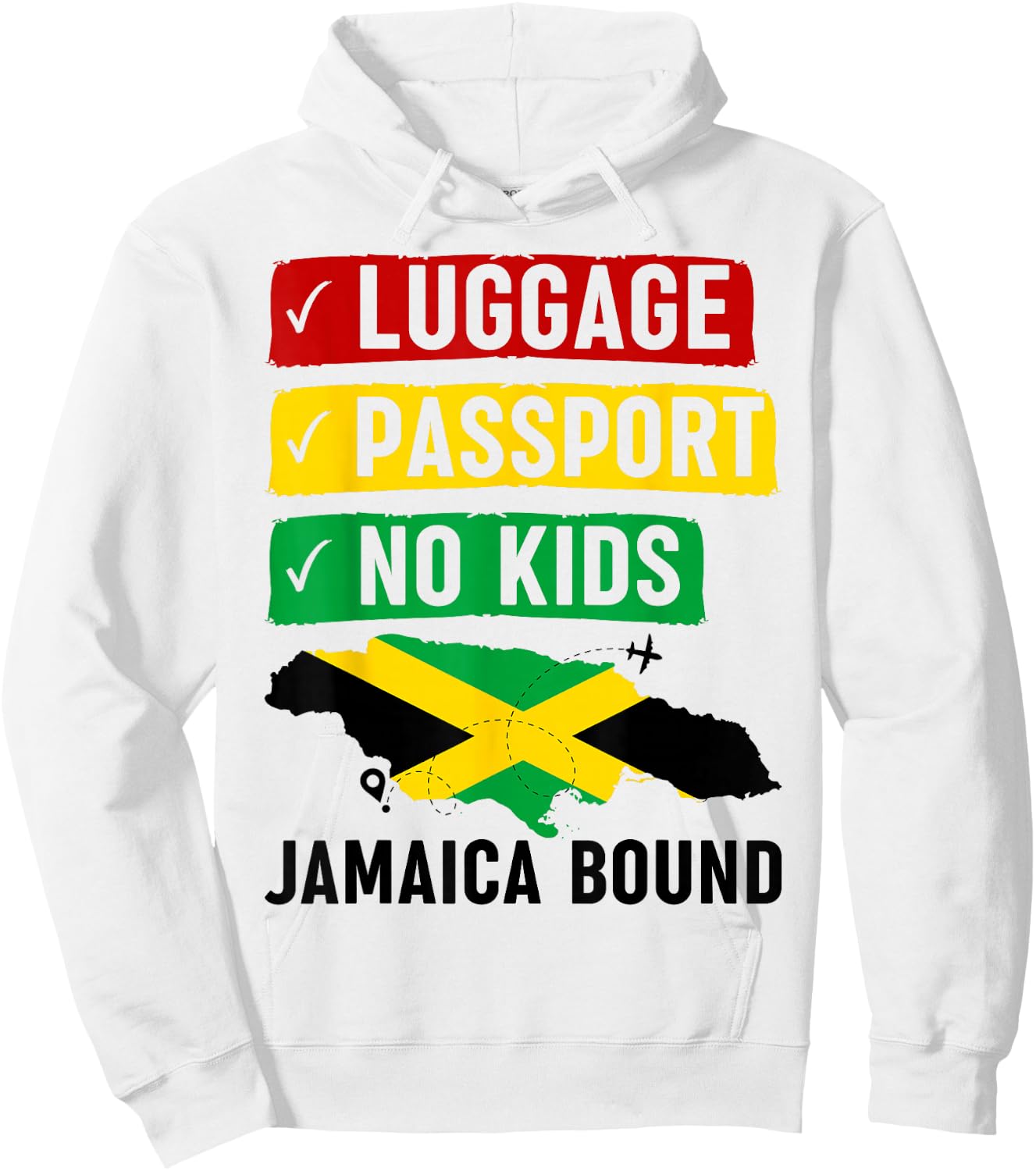 Jamaican Travel Vacation Outfit To Jamaica Men Women Jamaica Hoodie - Hoodie | White
