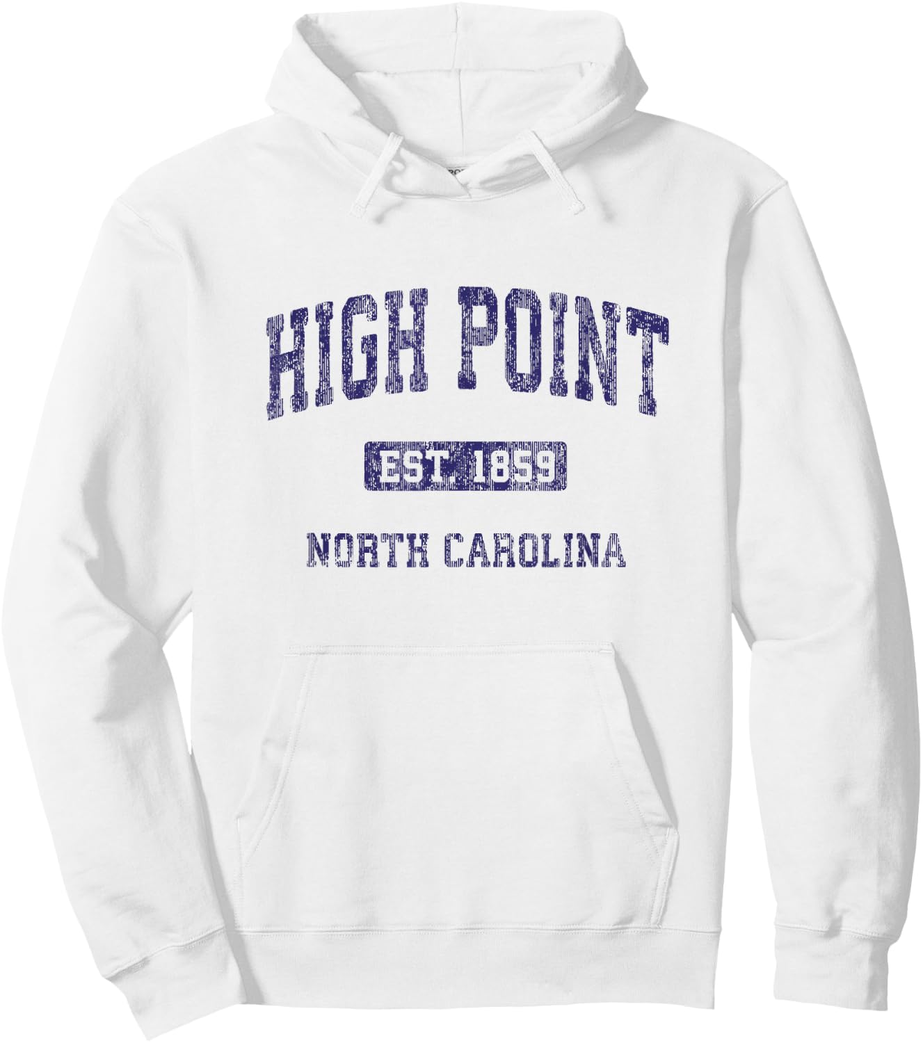High Point North Carolina NC Vintage Athletic Sports Design Hoodie - Hoodie | White