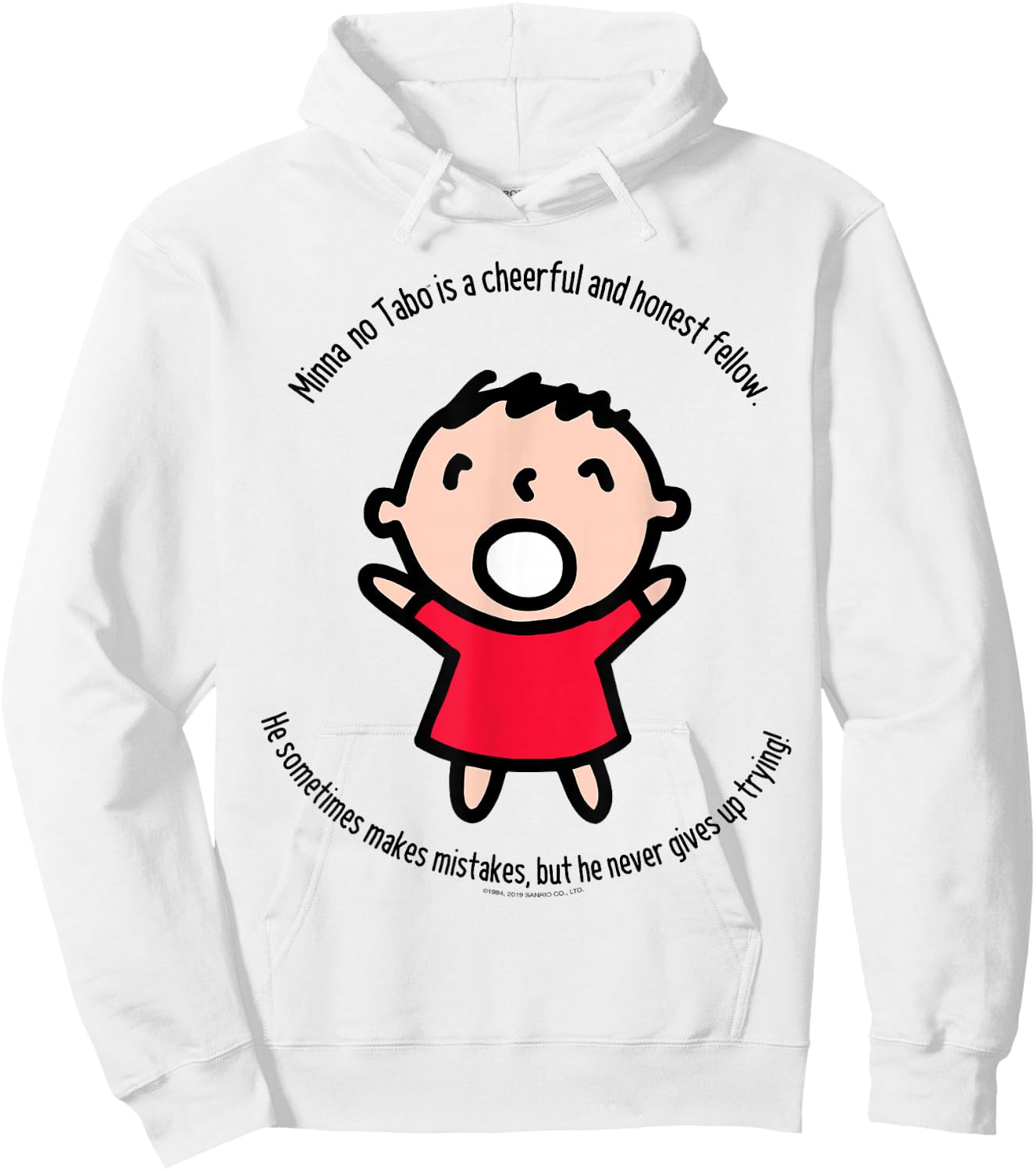 Sanrio Minna No Tabo Cheerful Shirt Hoodie - Hoodie | White