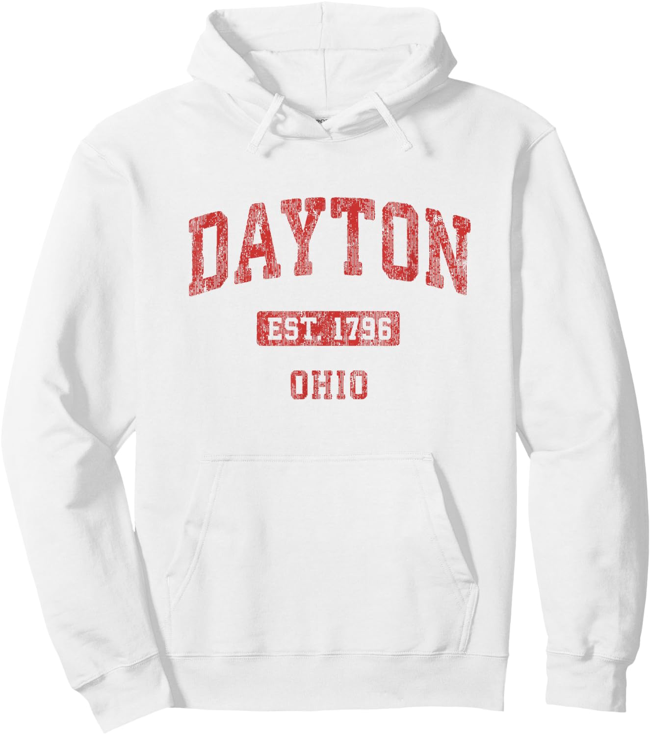 Dayton Ohio OH Vintage Athletic Sports Design Hoodie - Hoodie | White