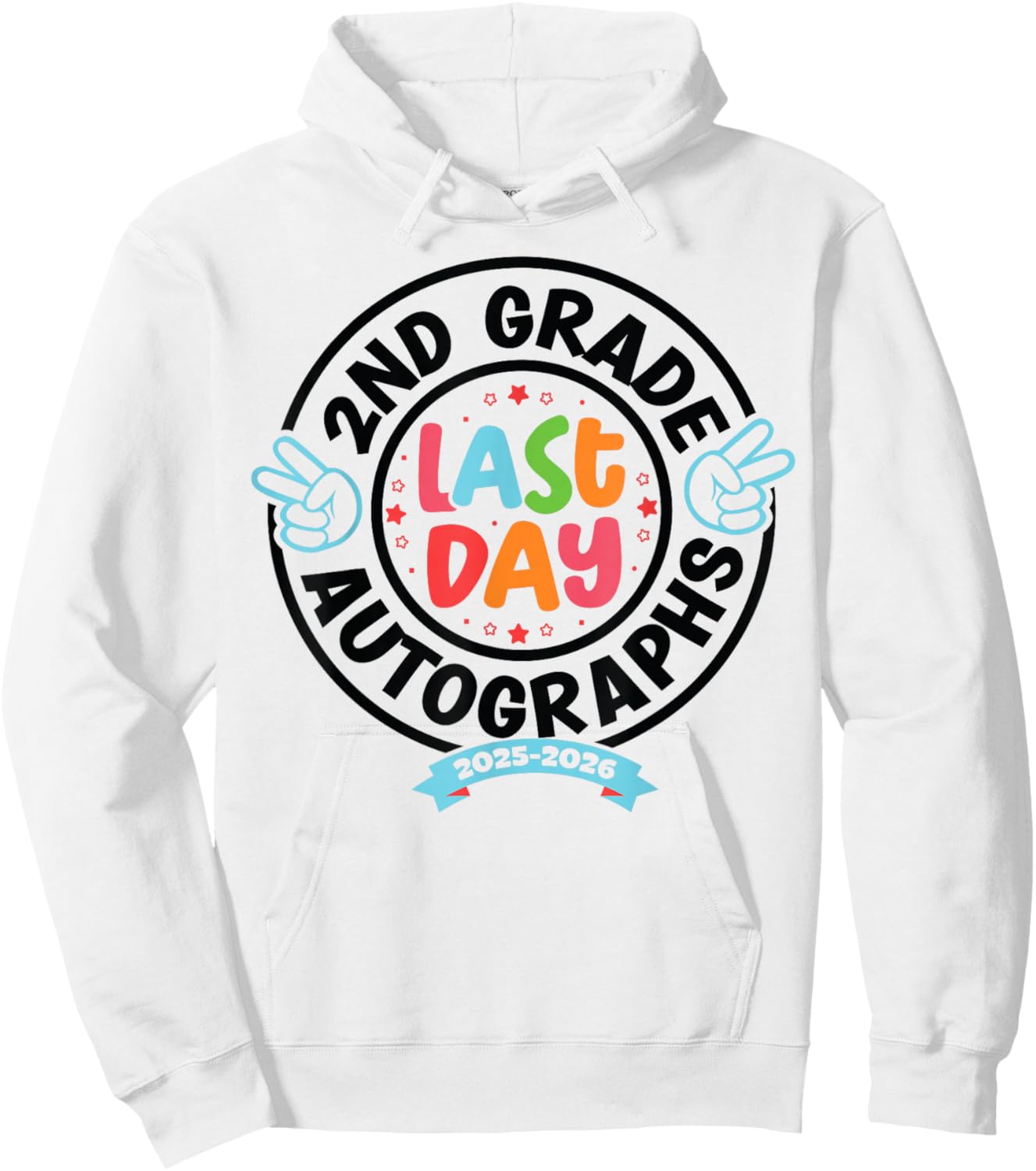 Last Day of School Autograph 2nd Grade Graduation Boys Girls Hoodie - Hoodie | White