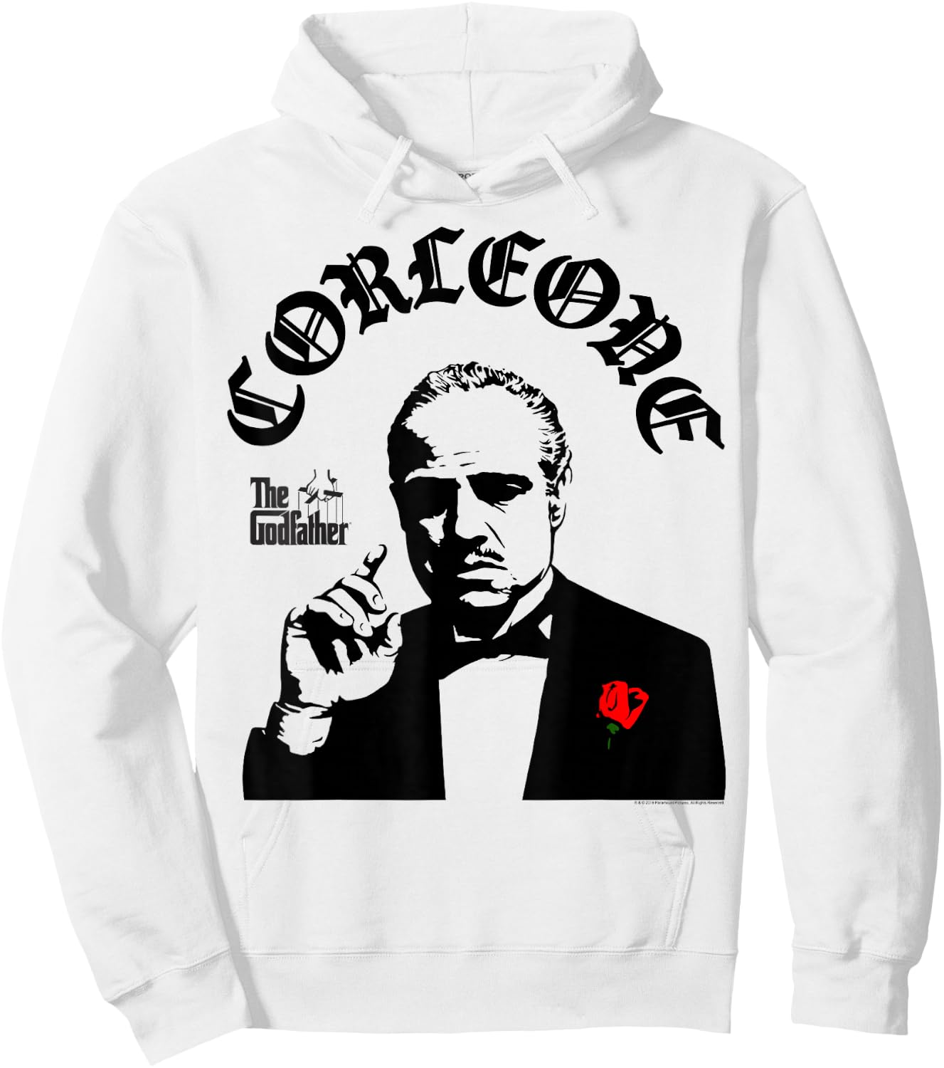 The Godfather Corleone Black And White Portrait Hoodie - Hoodie | White