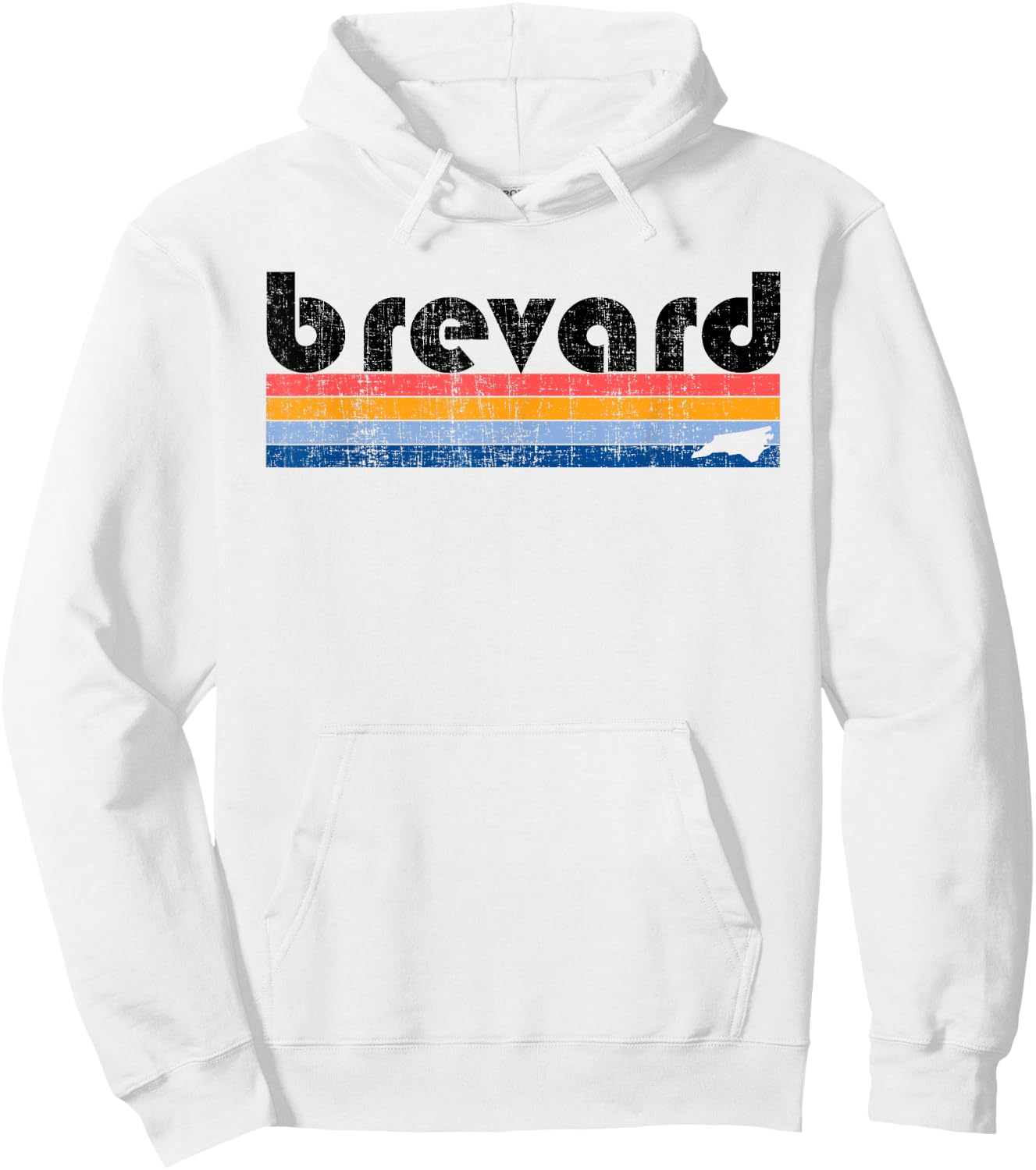 Vintage 80s Style Brevard NC Hoodie - Hoodie | White