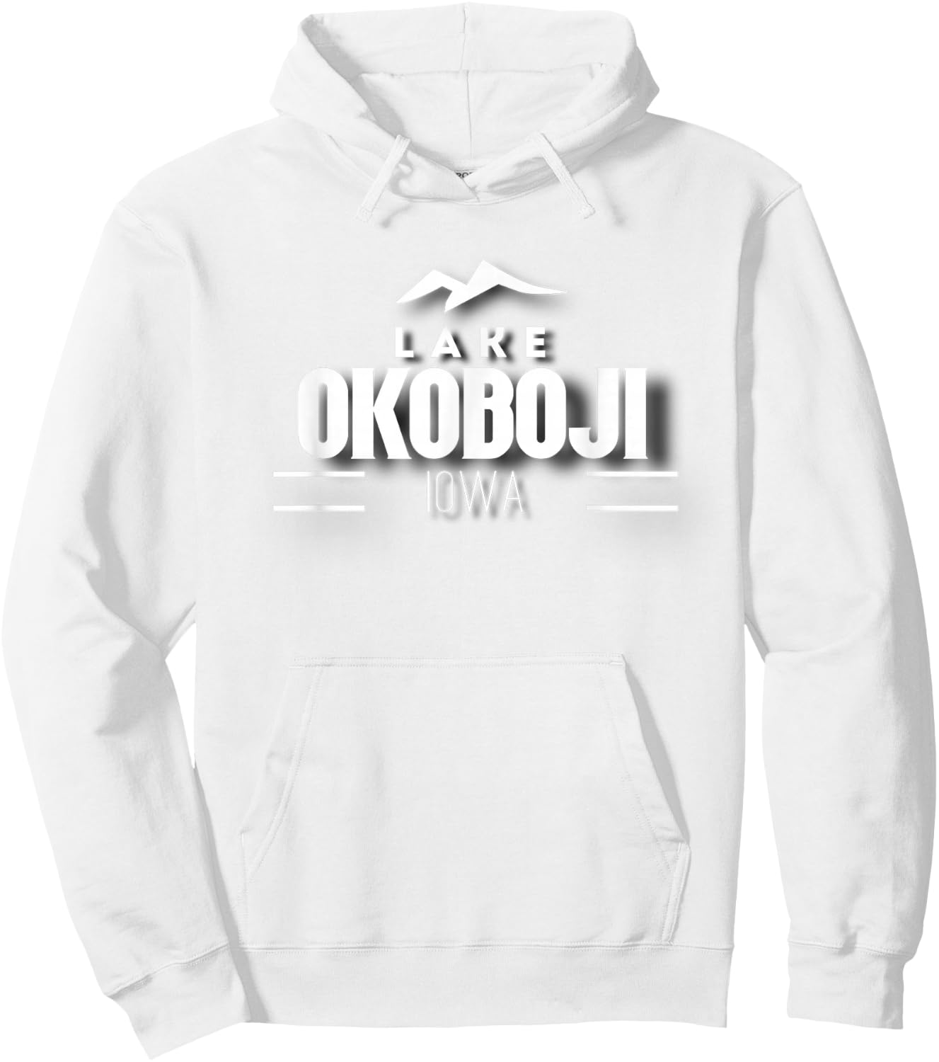 Lake Okoboji Iowa Hoodie - Hoodie | White