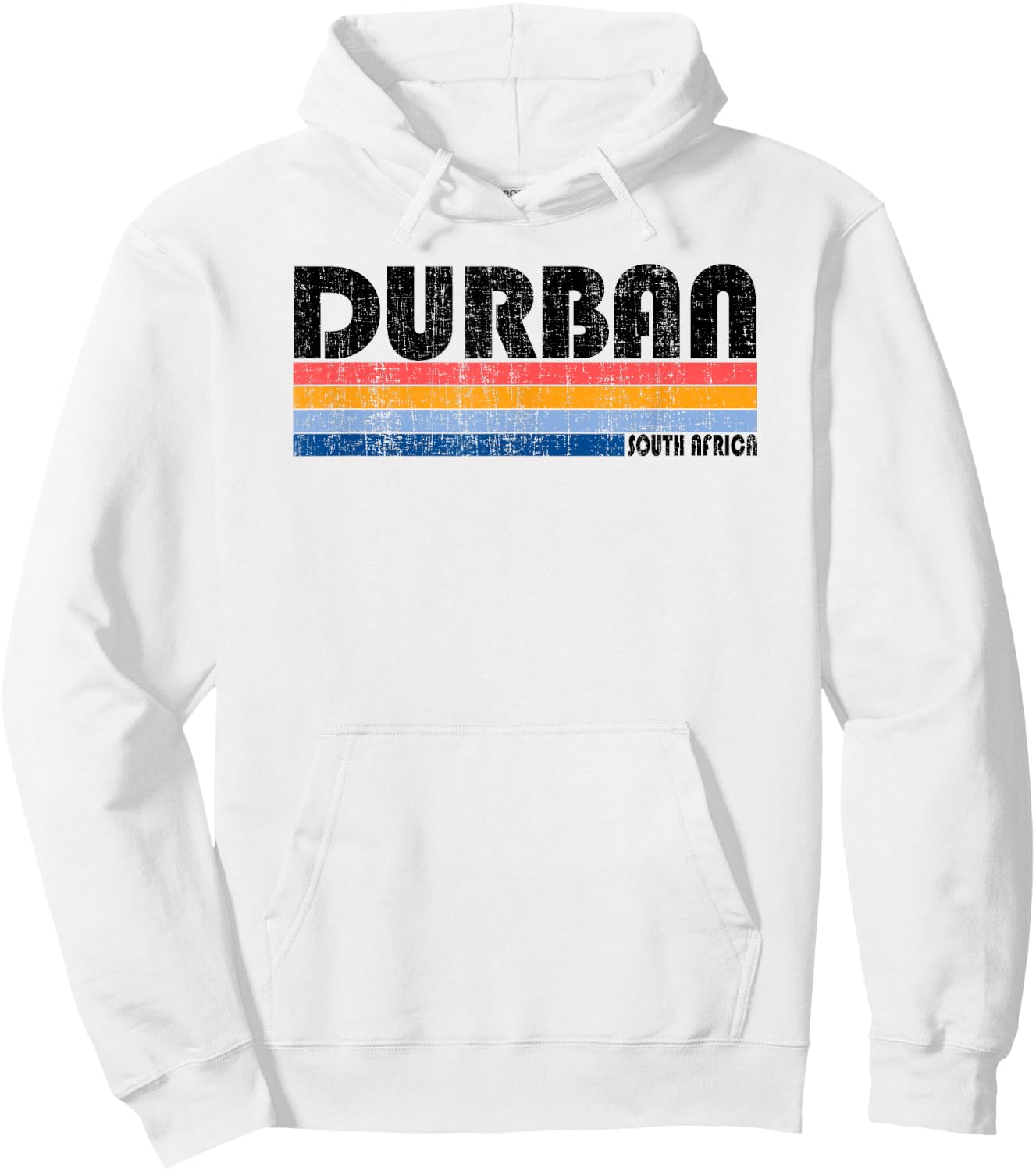 Vintage 70s 80s Style Durban, South Africa Hoodie - Hoodie | White