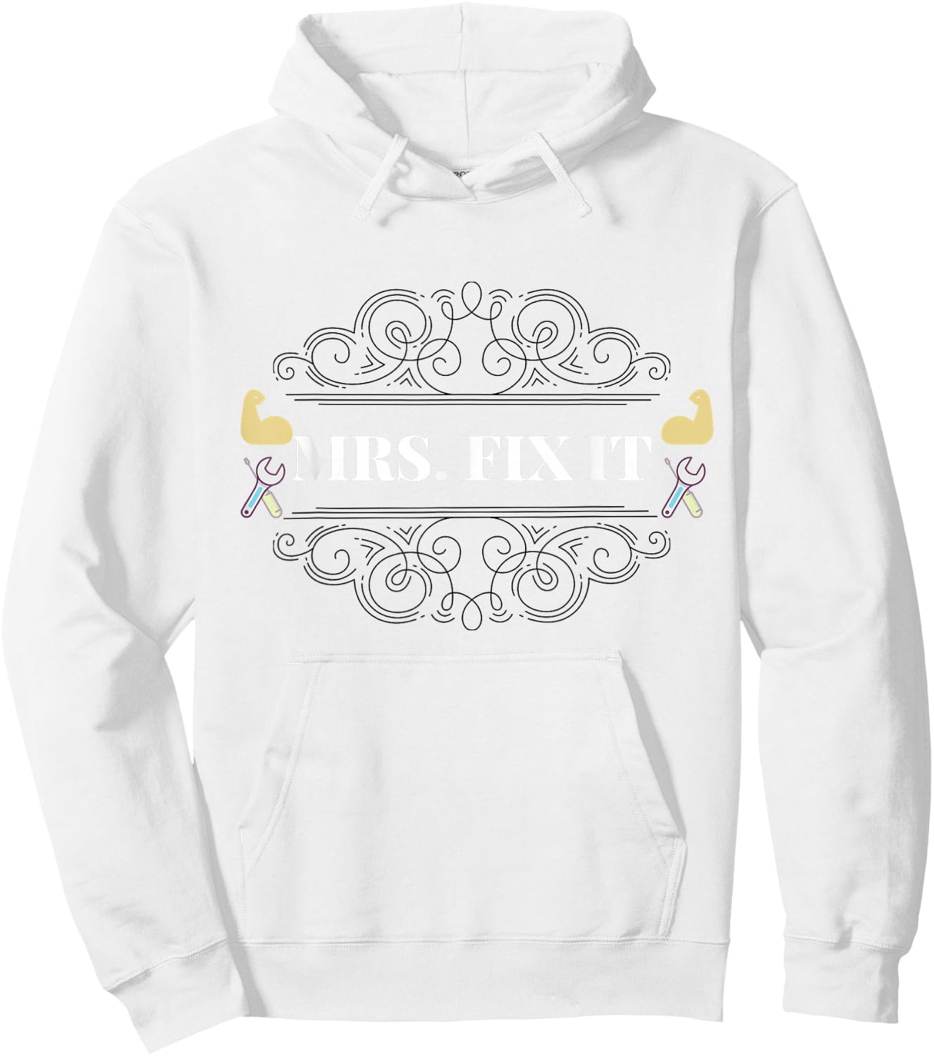 Mrs Fix It Handywoman T Shirt Hoodie - Hoodie | White