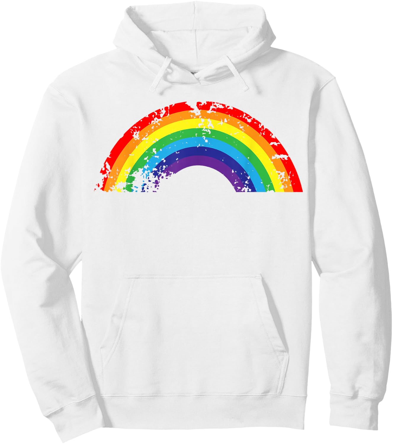 Cool Elegant Rainbow Vintage Retro 80's Style Shirt Gift Hoodie - Hoodie | White