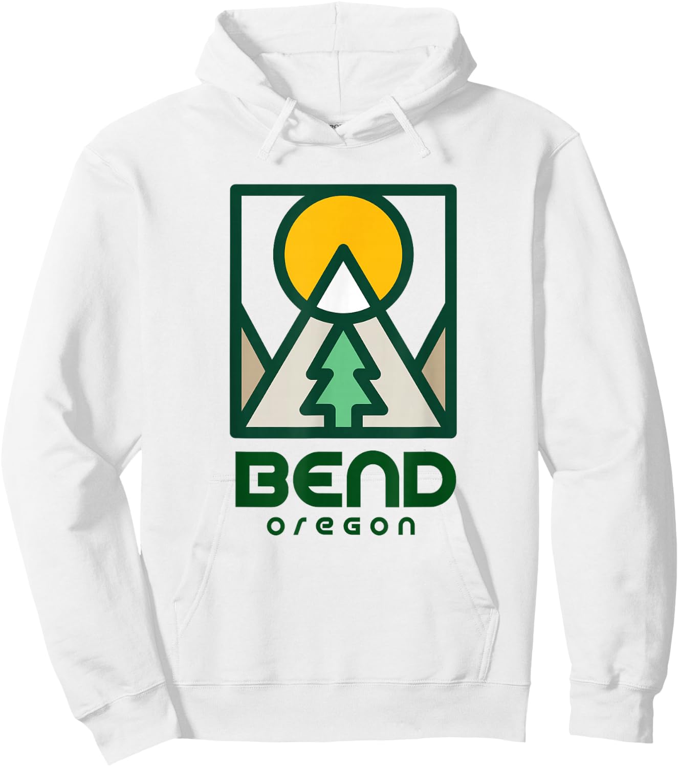 Bend Oregon Mountain Sunset Vacation Hoodie - Hoodie | White