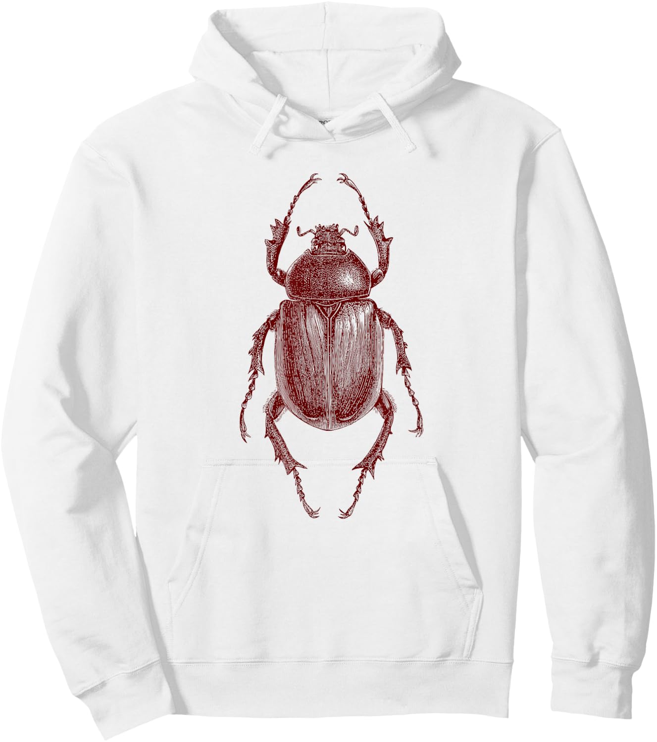 Insect Retro Vintage Bug Illustration Graphics - Beetle Hoodie - Hoodie | White