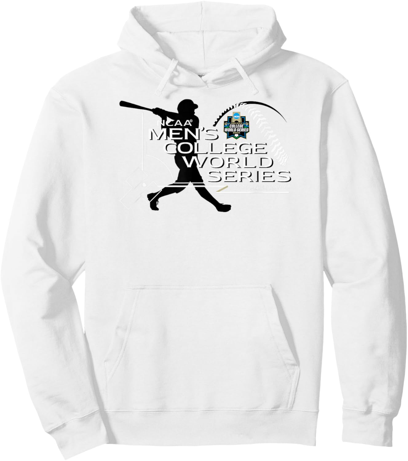 College World Series 2026 Omaha Red Officially Licensed Hoodie - Hoodie | White