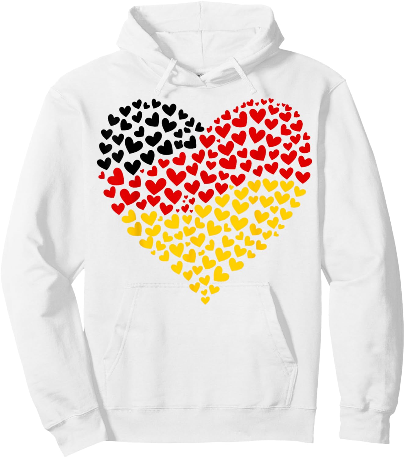 German Flag Heart of Passion for Germany Women Kids Men Hoodie - Hoodie | White