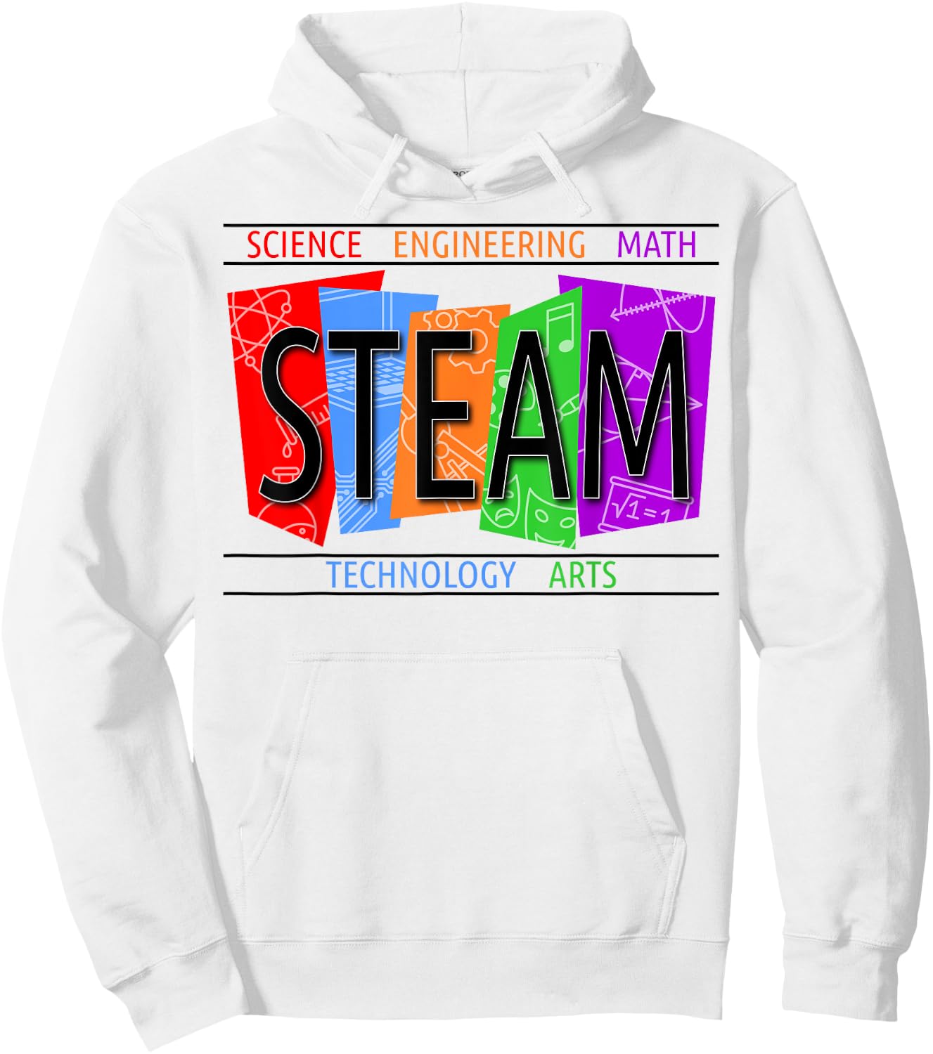 STEAM for Kids Back to School STEM Science Shirt Hoodie - Hoodie | White