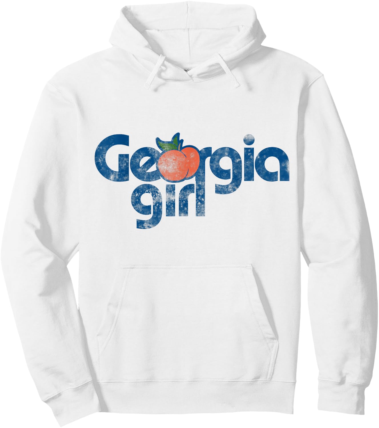 Georgia Girl vintage Georgia Peach Hoodie - Hoodie | White